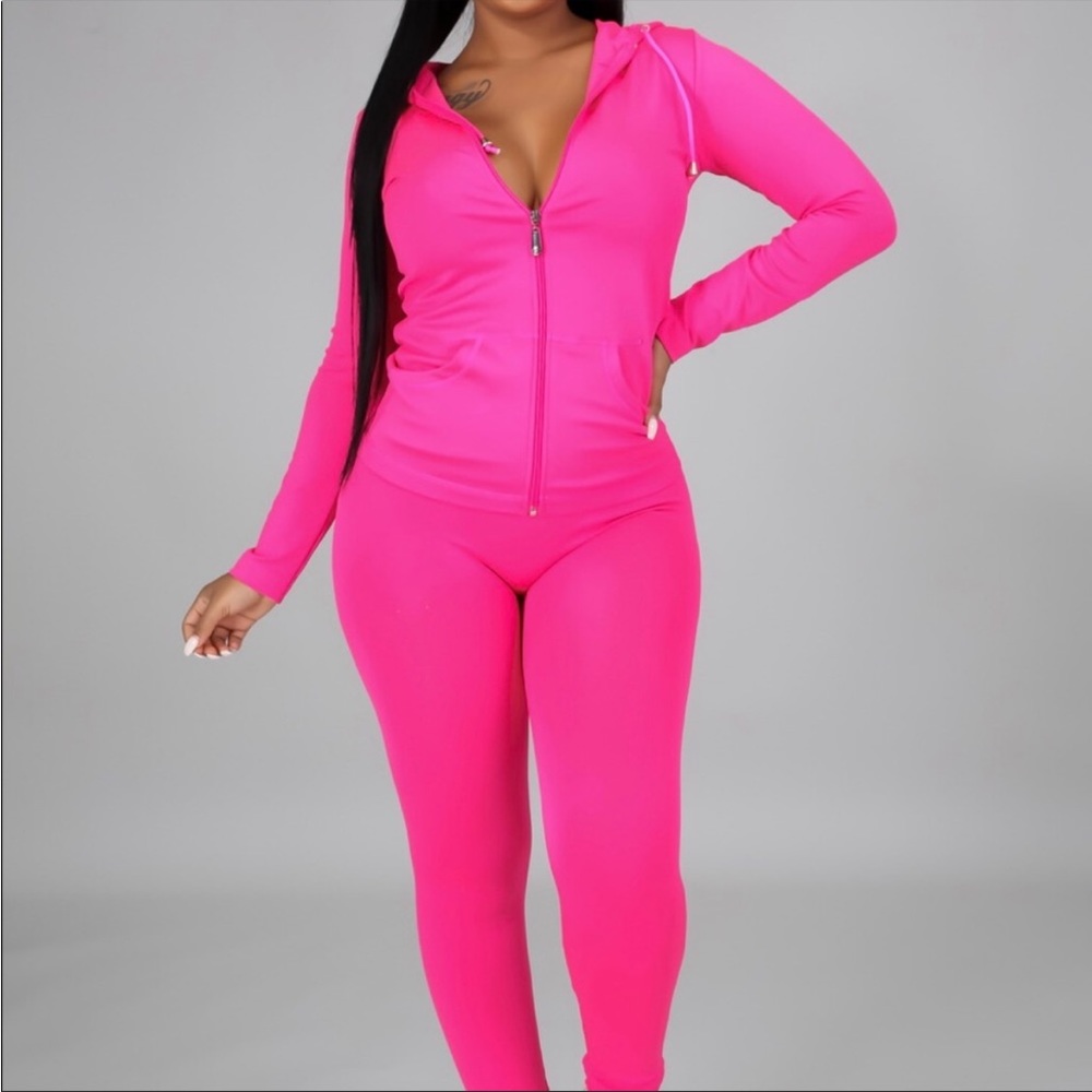 Hot pink 2 piece set